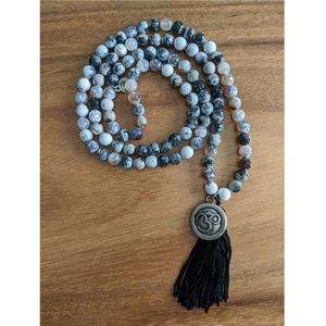 Fire Agate Mala Necklace